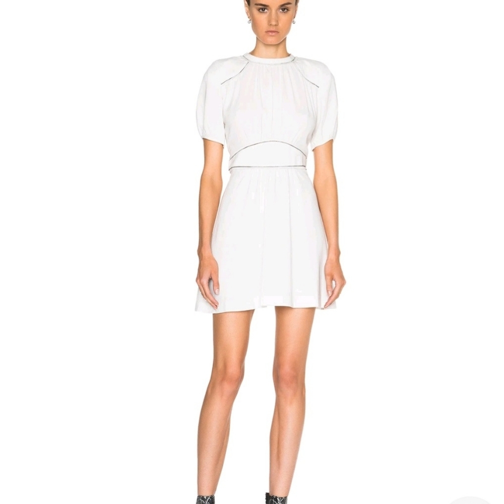 Isabel Marant Size 12 Wana Georgette Open Stitch Ivory Dress